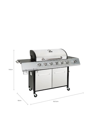 Charles Bentley 6 Burner Gas BBQ with Side Burner Bundle