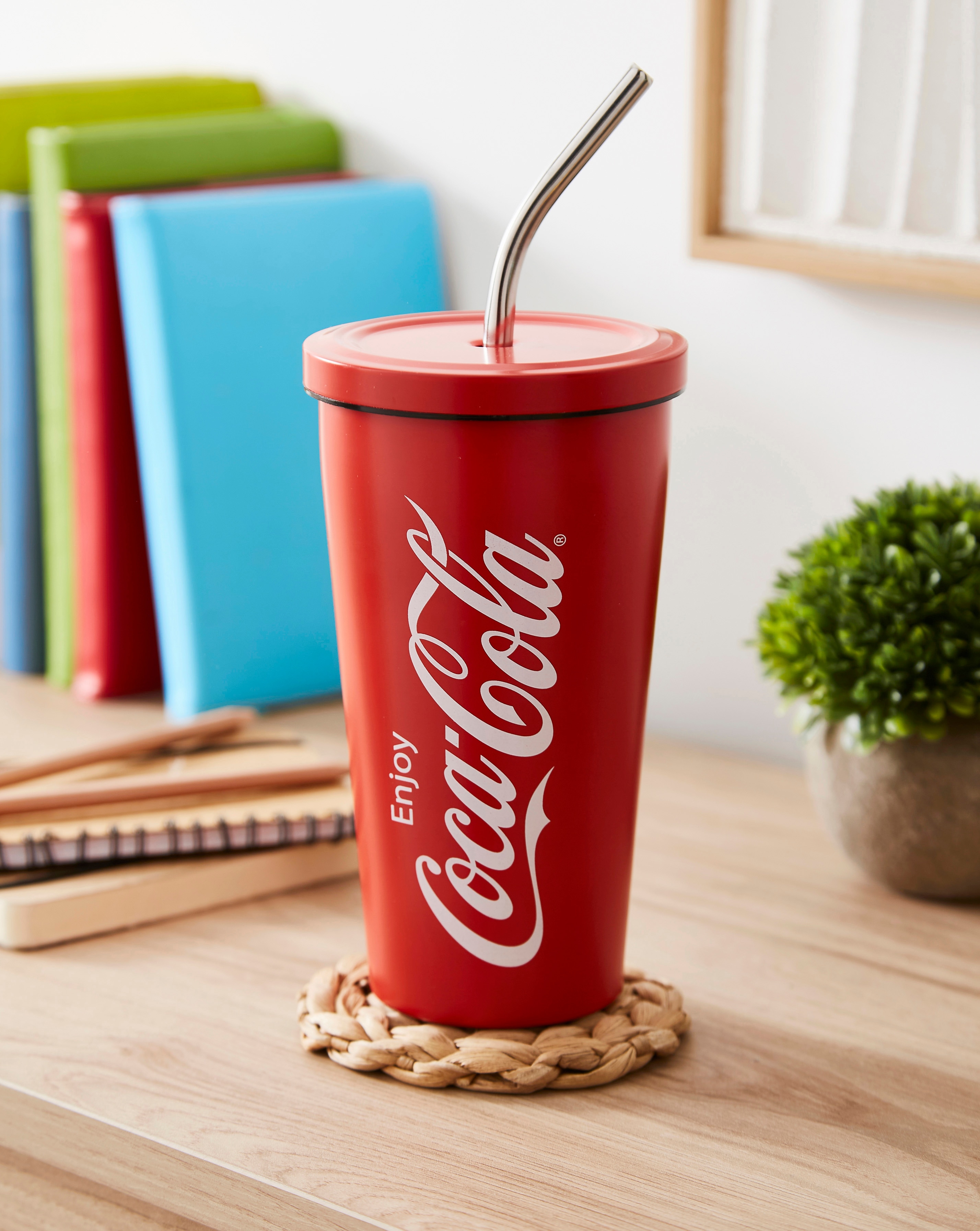 New In - Coca-Cola Travel Mug with Straw