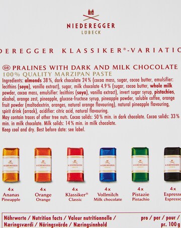 Niederegger Assorted Chocolate Covered Marzipan Mini Loaves - 6 flavours 300g