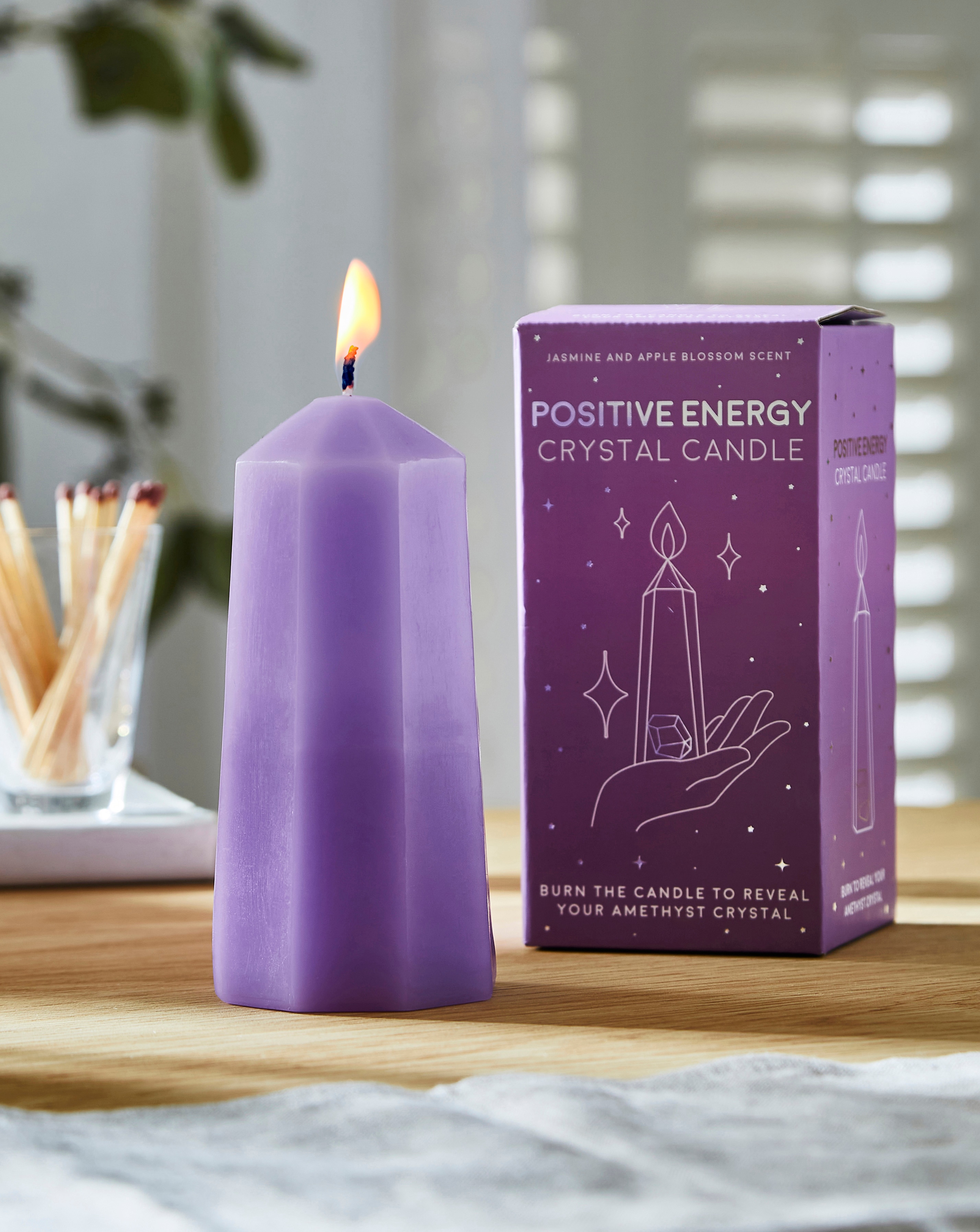 New In - Positive Energy Crystal Candle