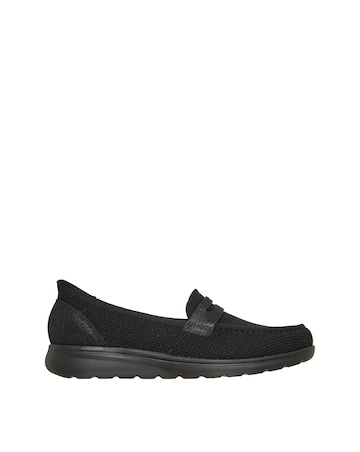 Skechers Black Arch Fit N Joy Lite Slip In Loafers - Standard Fit (D)