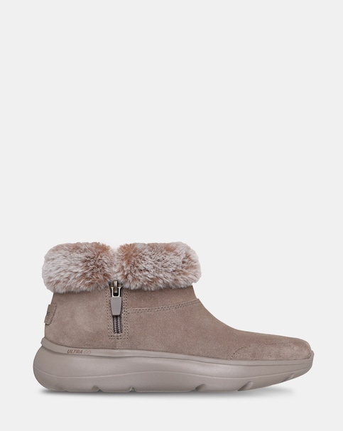 Skechers Taupe On The Go Encore Snow Capped Boots - Wide Fit (E)