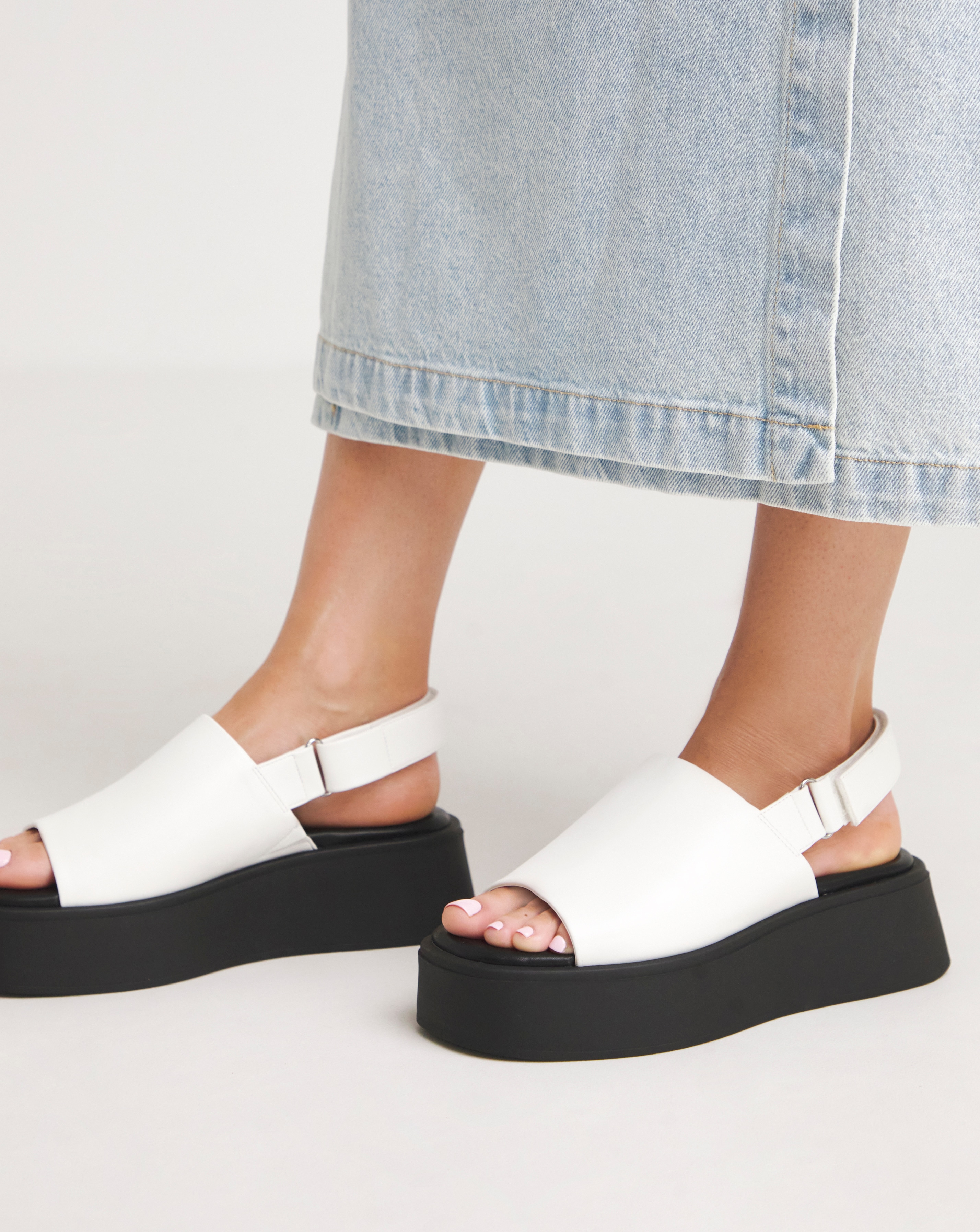 Slingback Flatform Sandal Wide