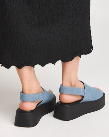 Simply Be Maddie Slingback Flatform Sandals - Extra Wide Fit (EEE)
