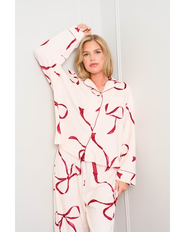 JimJamTheLabel Burgundy Bow Print Pyjama