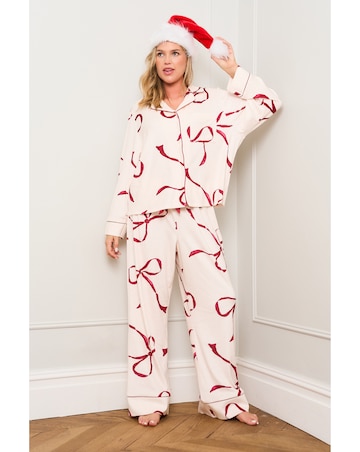 JimJamTheLabel Burgundy Bow Print Pyjama