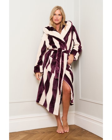 JimJamTheLabel Burgundy Stripe Robe
