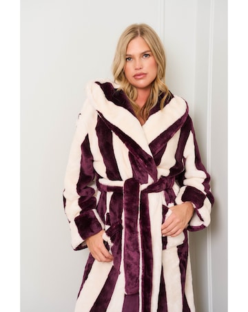 JimJamTheLabel Burgundy Stripe Robe
