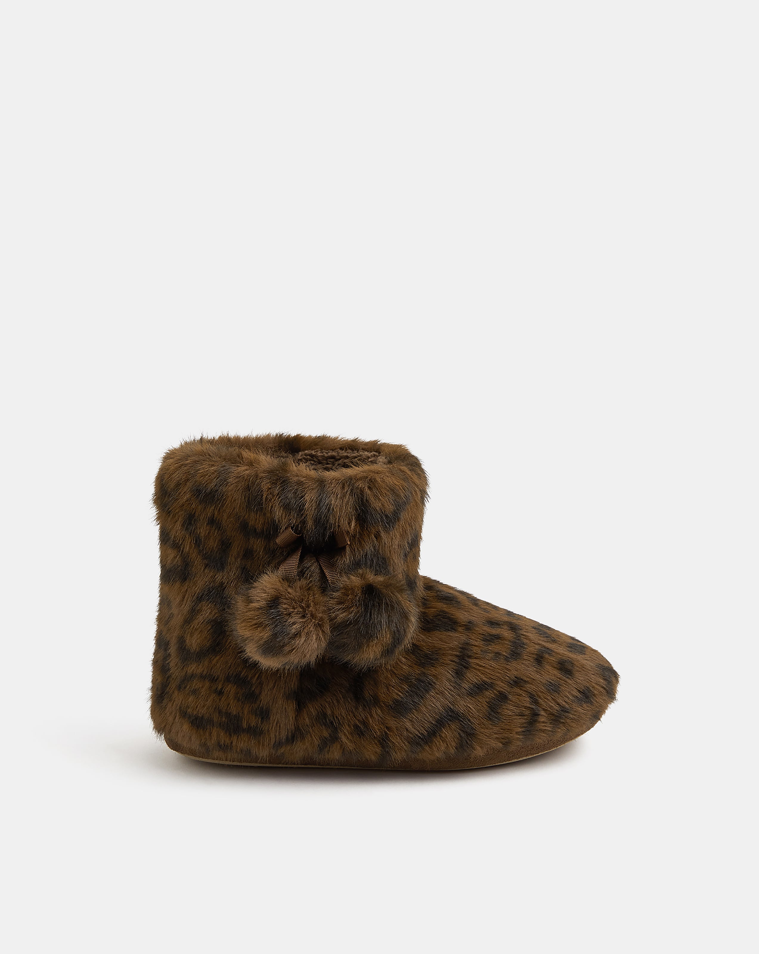 New In - Accessorize Fluffy Leopard Slipper Boots
