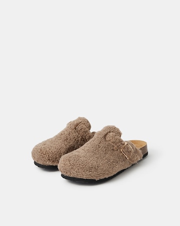 Accessorize Borg Clog Slippers