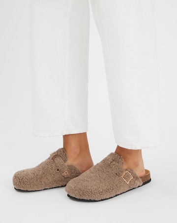 Accessorize Borg Clog Slippers