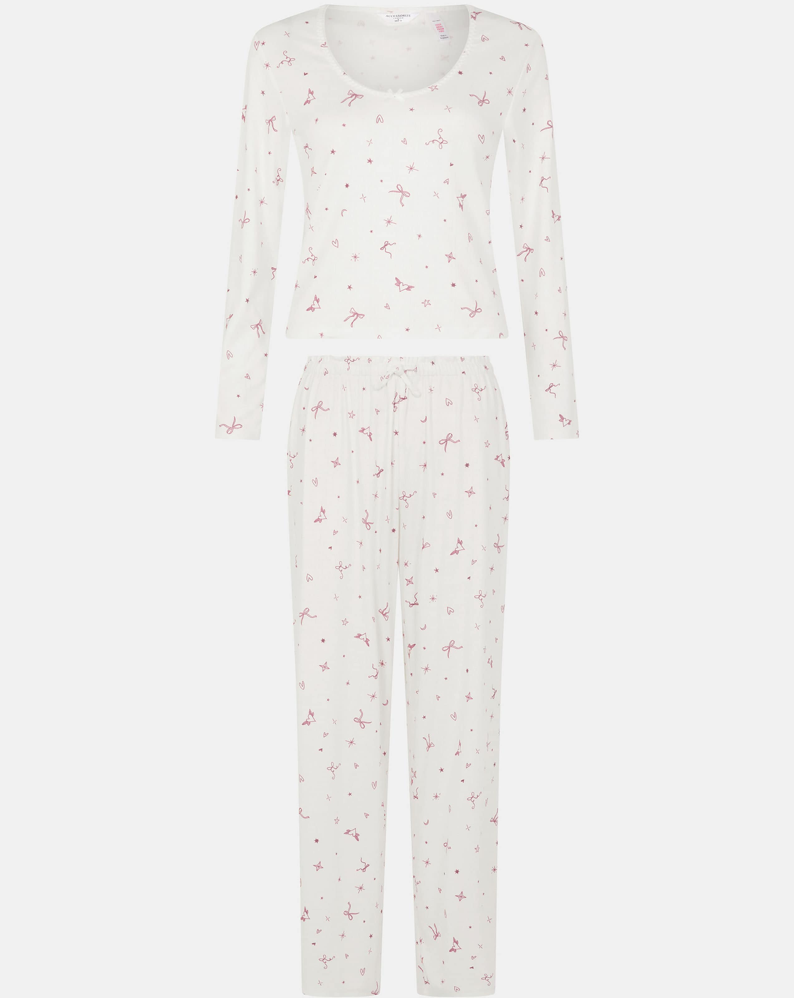 New In - Accessorize Printed Pointelle Pyjama Set