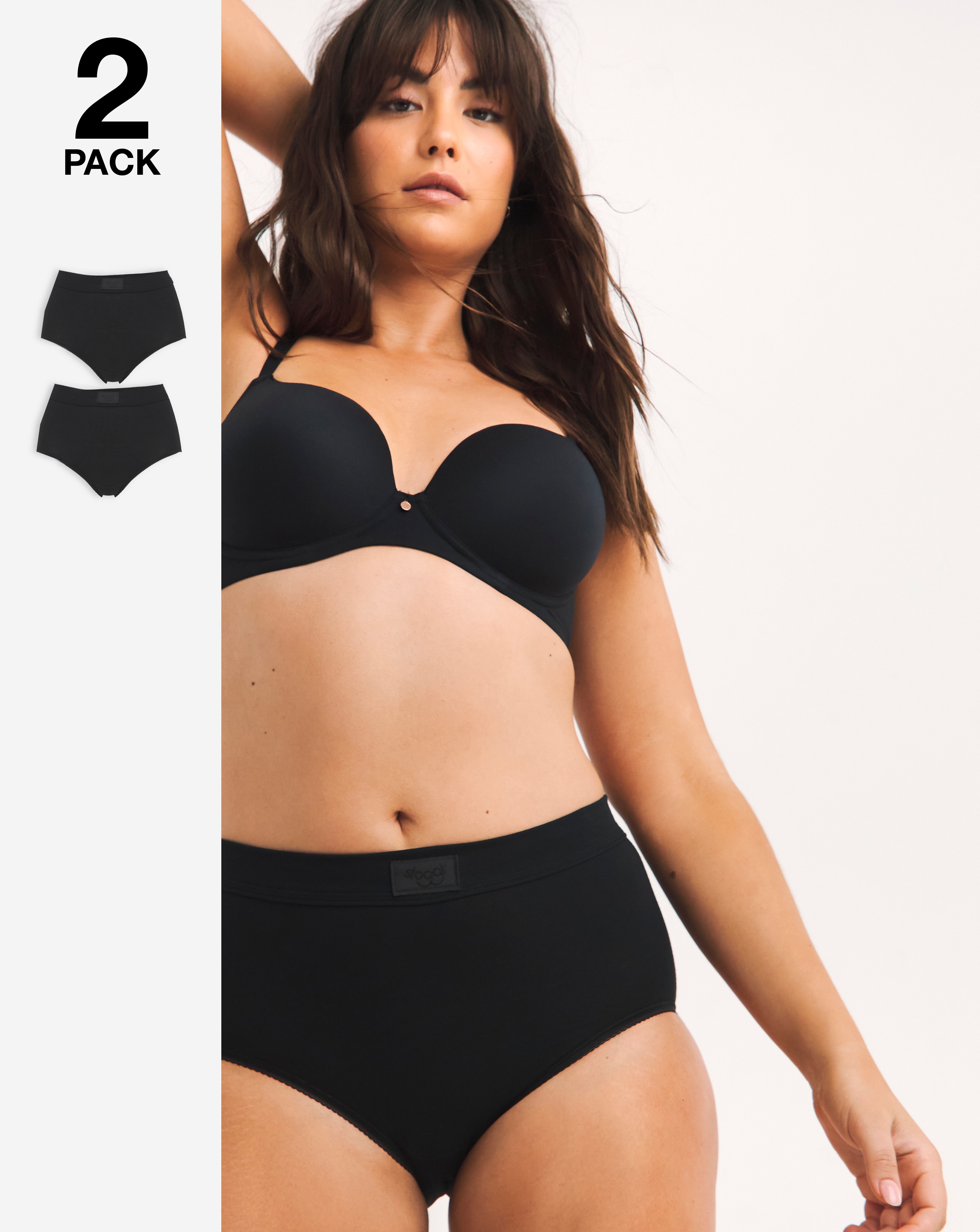 Sloggi 2Pk Double Comfort Maxi Black