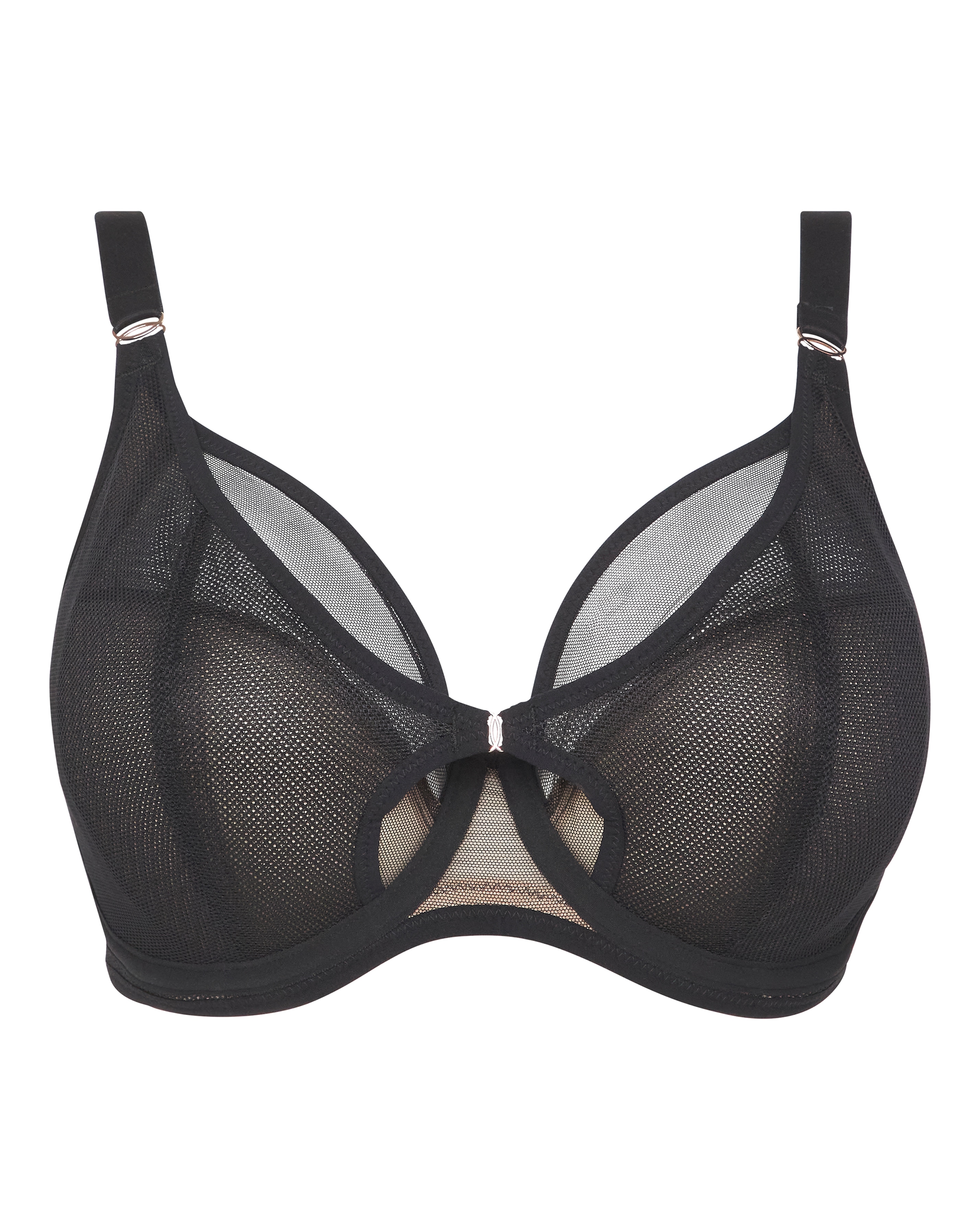 Elomi DD+ Kintai Plunge Wired Bra In Black | UK Size 42E Women's