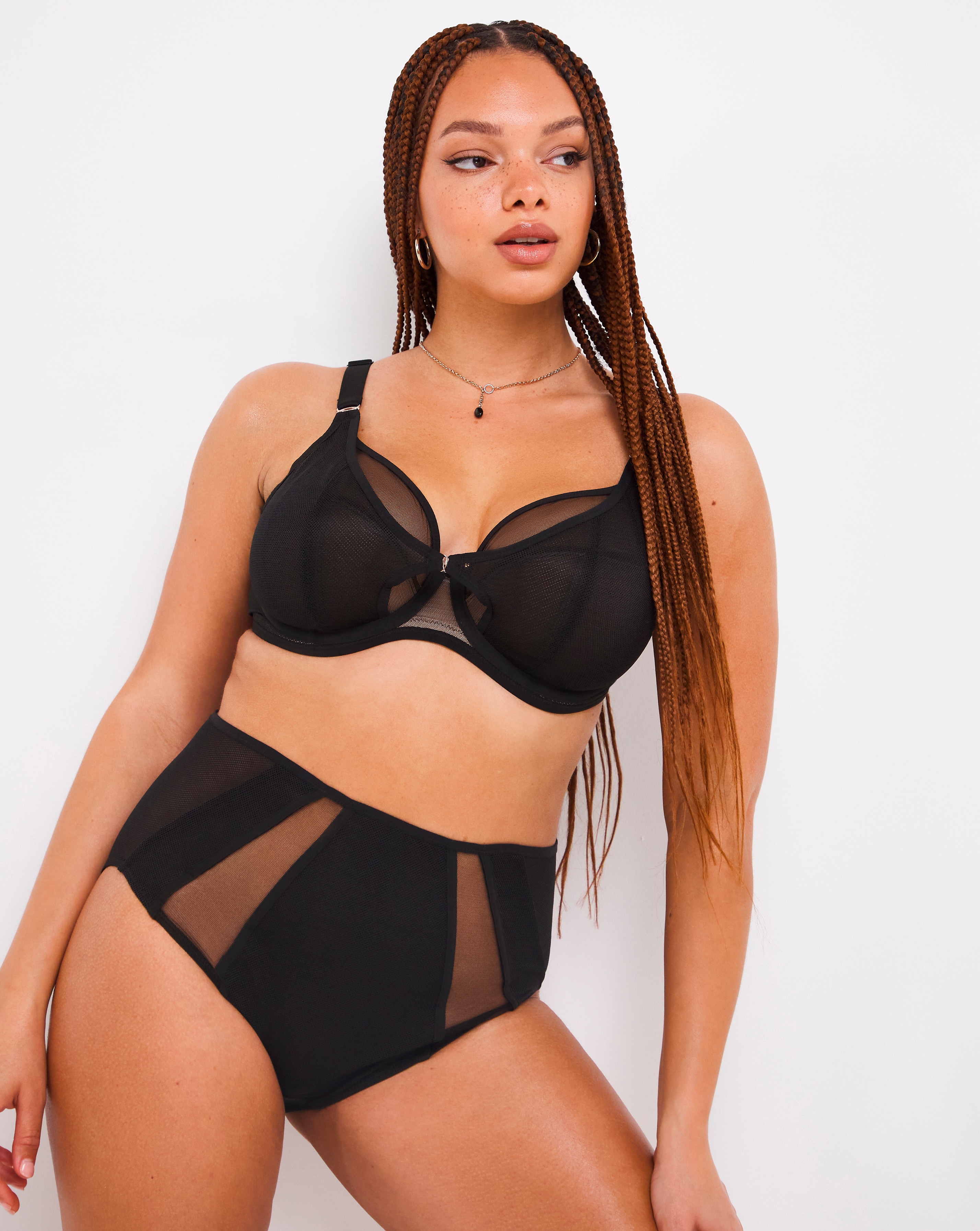 Elomi Plus Size Kintai Full Fit Briefs In Black | UK Size L Women's