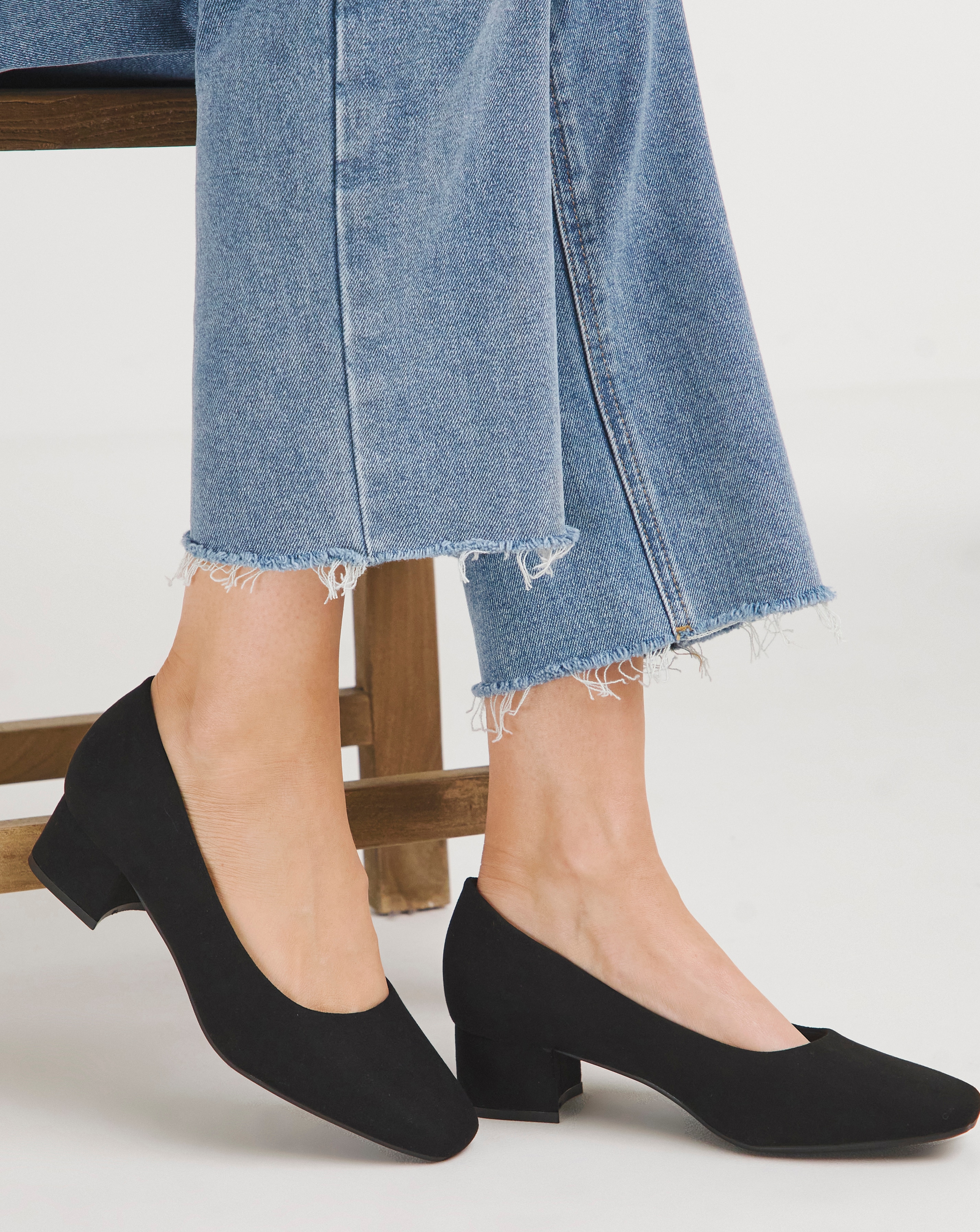 Flexi Sole Block Heel Shoes EEE Fit