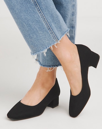 Orlia Flexi Sole Block Heel Court Shoes - Extra Wide Fit (EEE)