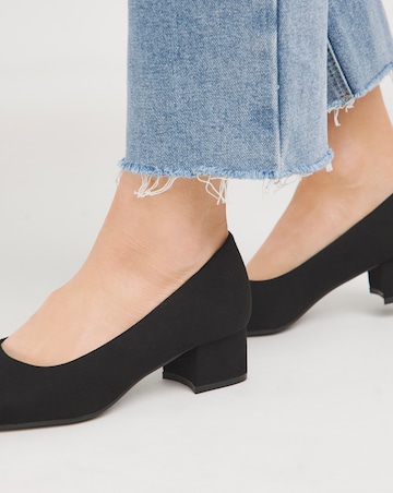 Orlia Flexi Sole Block Heel Court Shoes - Extra Wide Fit (EEE)