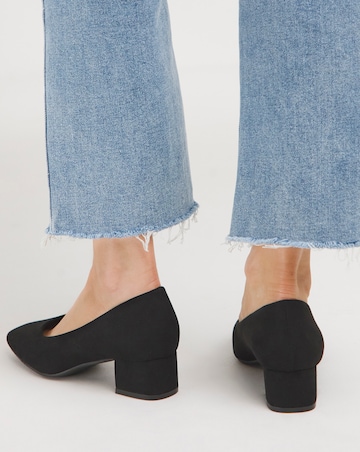 Orlia Flexi Sole Block Heel Court Shoes - Extra Wide Fit (EEE)