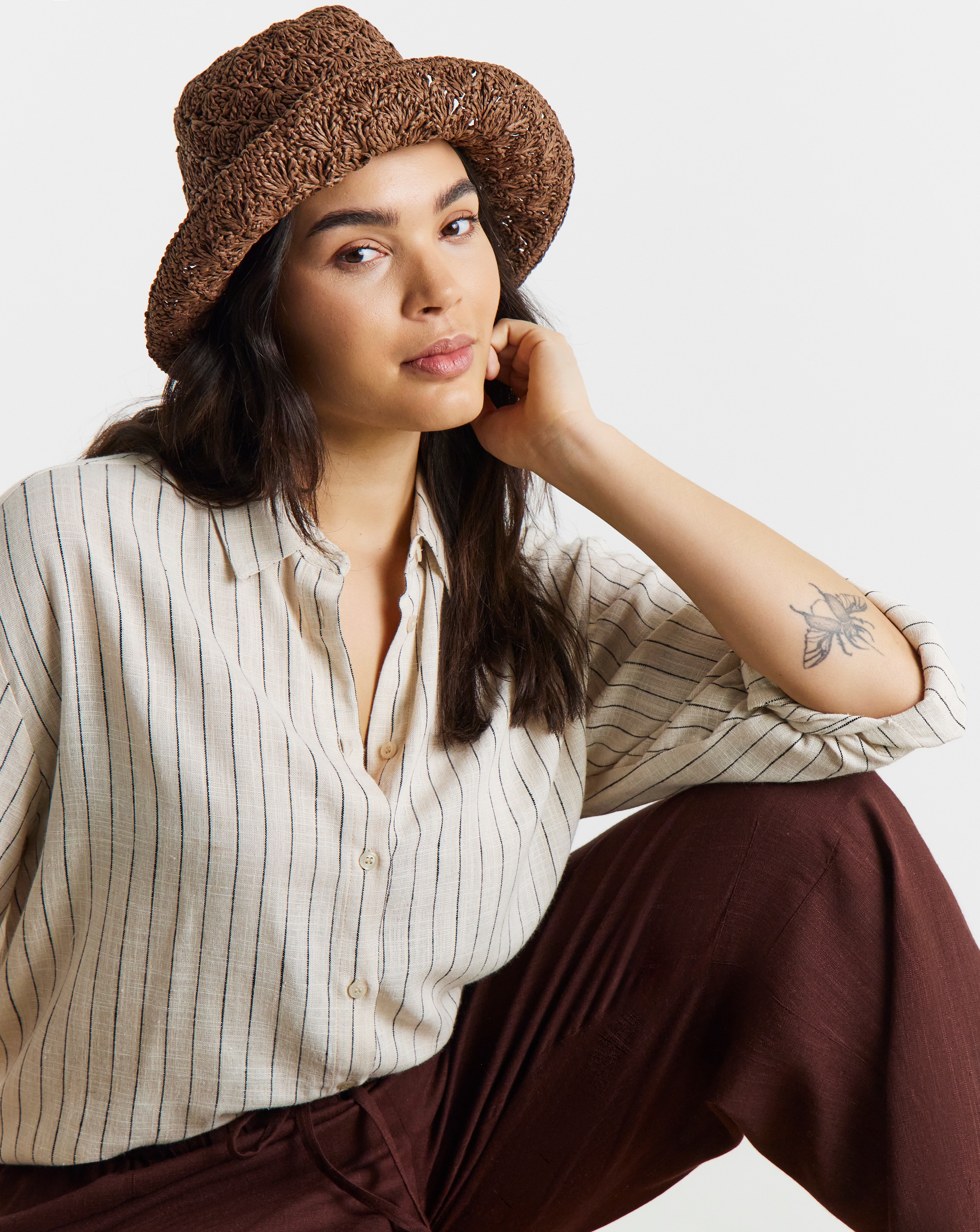 New In - Chocolate Crochet Bucket Hat