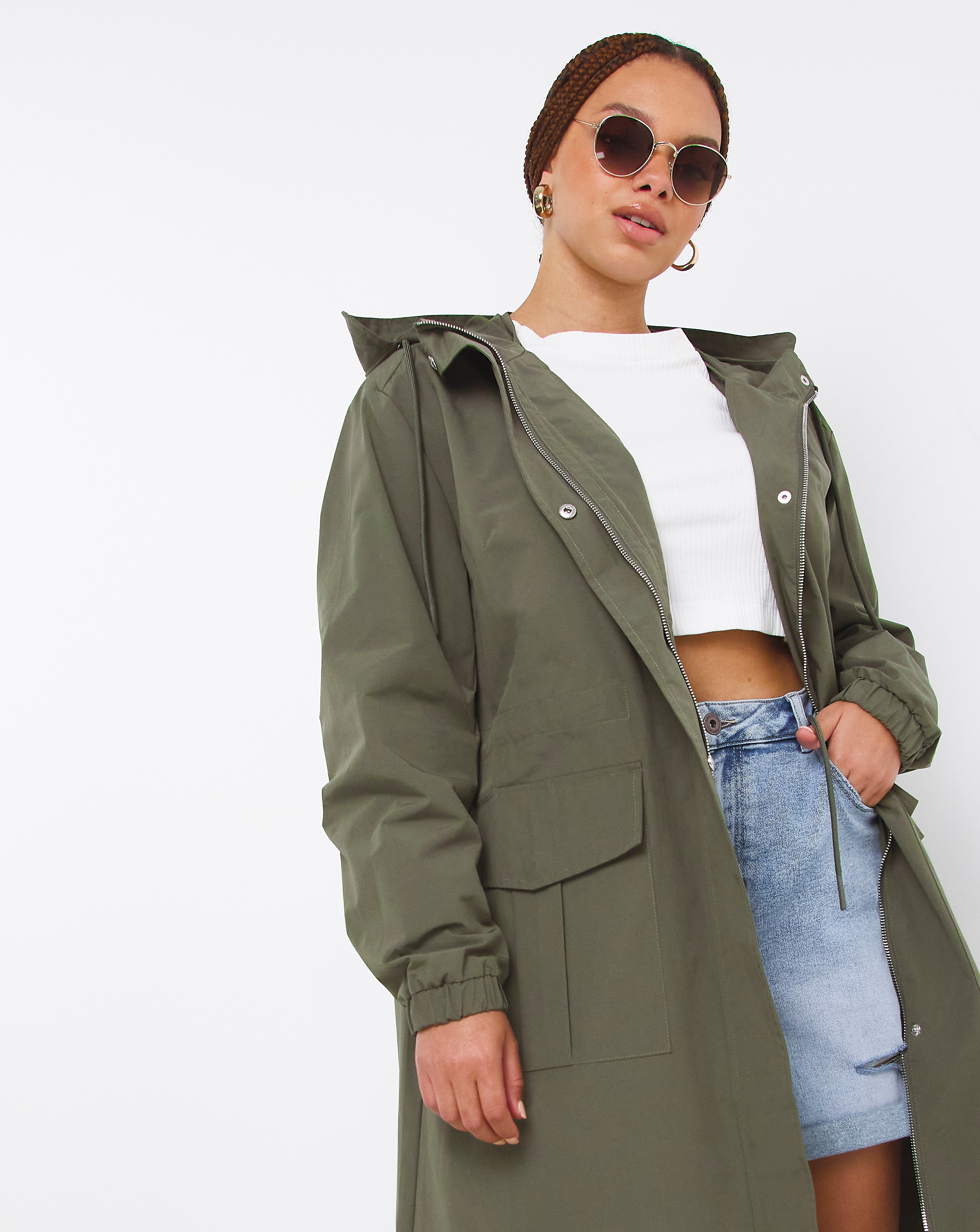 Khaki Shower Resist Parka
