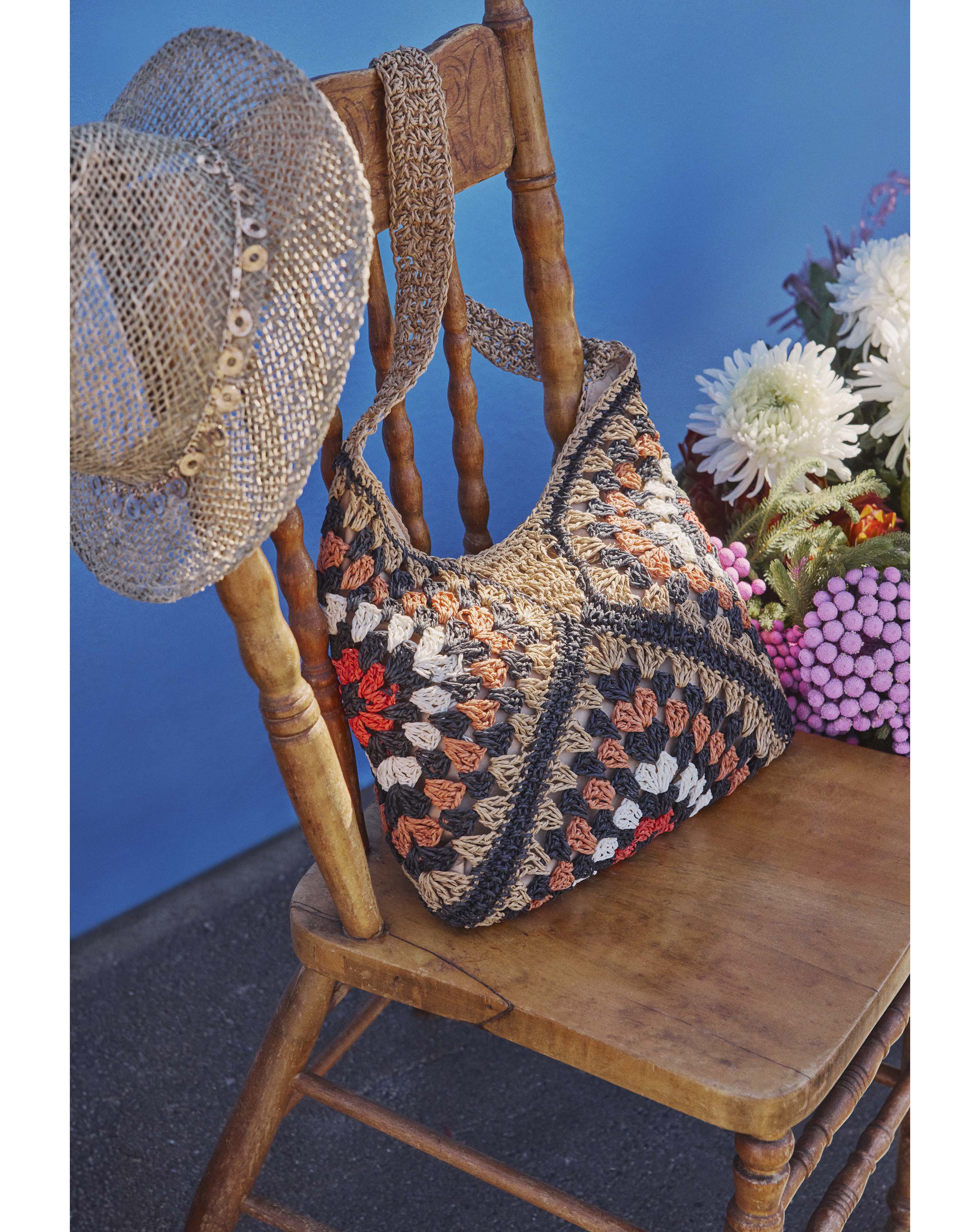 Packable Raffia Beach Bag