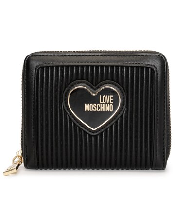 Love Moschino Pleated Zip Around Purse | Simply Be 