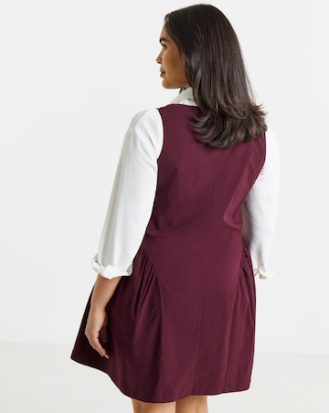 Simply Be Burgundy Seam Detail Dress