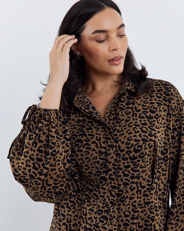 Simply Be Leopard Shirt Dress