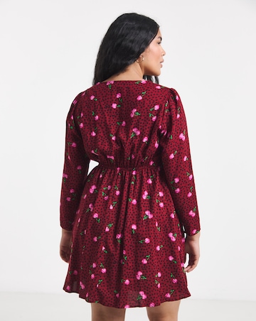 Simply Be Printed Historic Detail Skater Dress