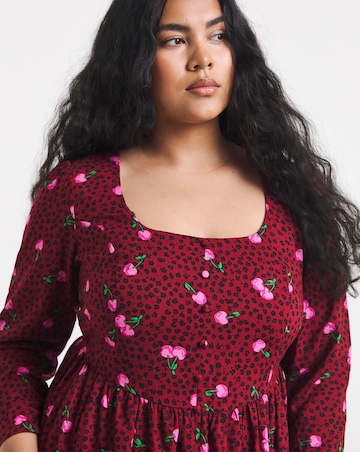 Simply Be Printed Historic Detail Skater Dress