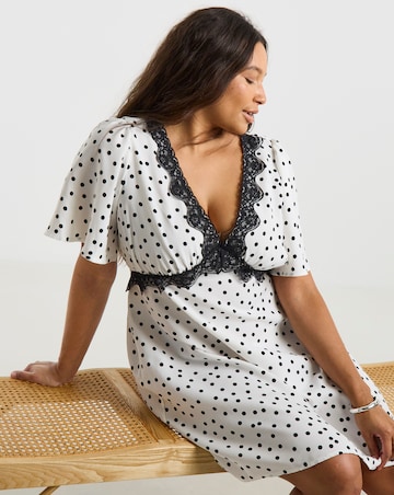 Simply Be Ivory Spot Mini Dress