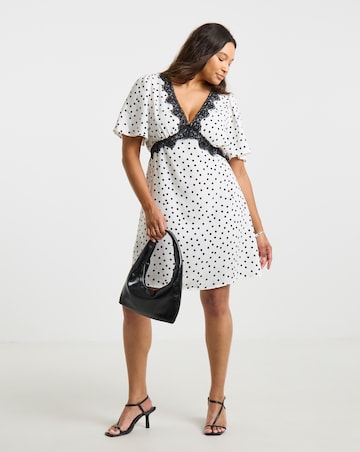Simply Be Ivory Spot Mini Dress