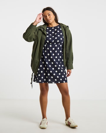 Simply Be Navy Spot Mini Dress