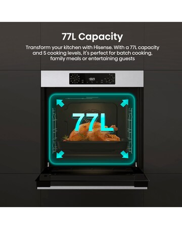 Hisense BI622AXPGUK Hi2 Built In Electric Plug & Play Oven - Stainless Steel