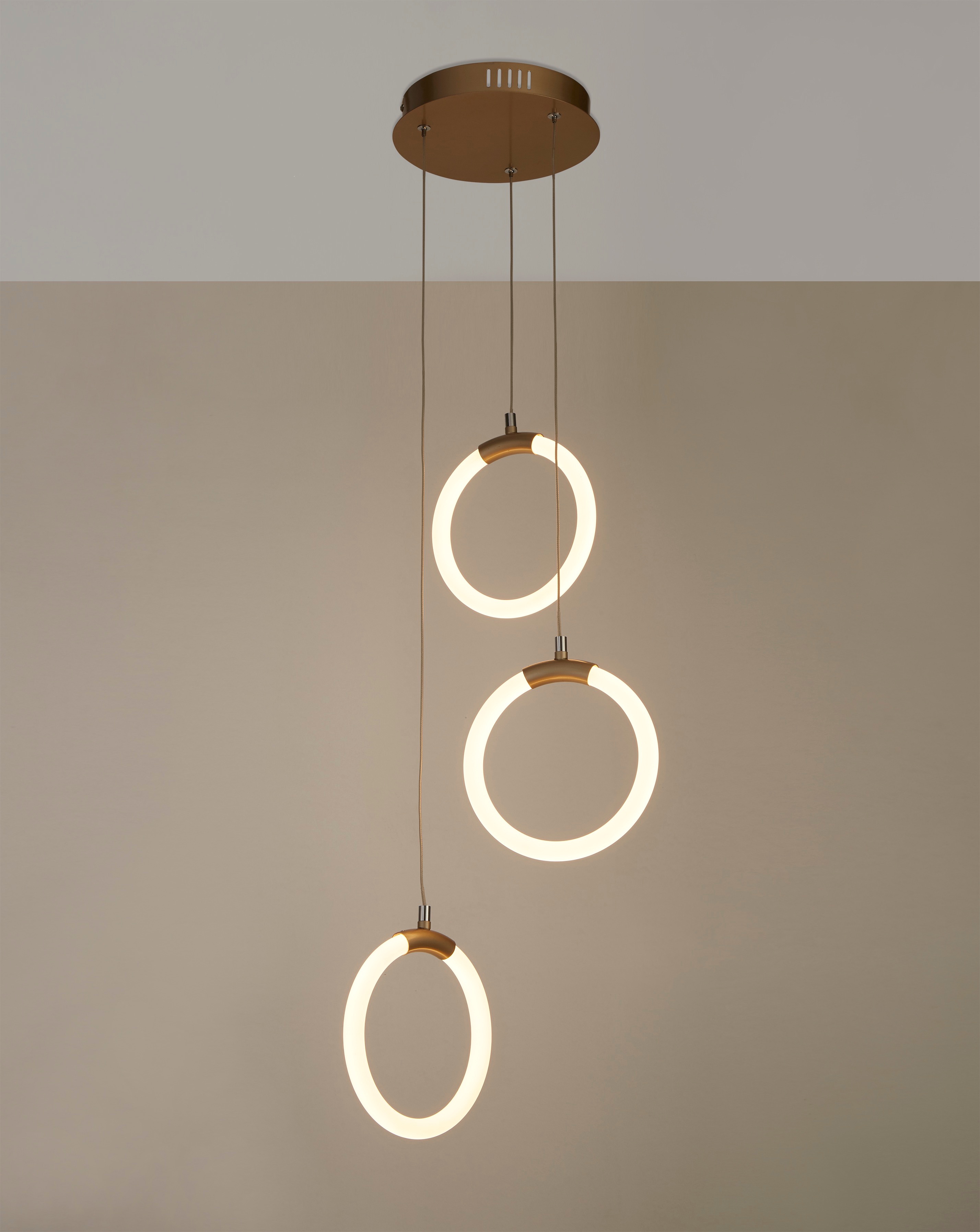 New In - Led Frosted Hoop Ceiling Pendant