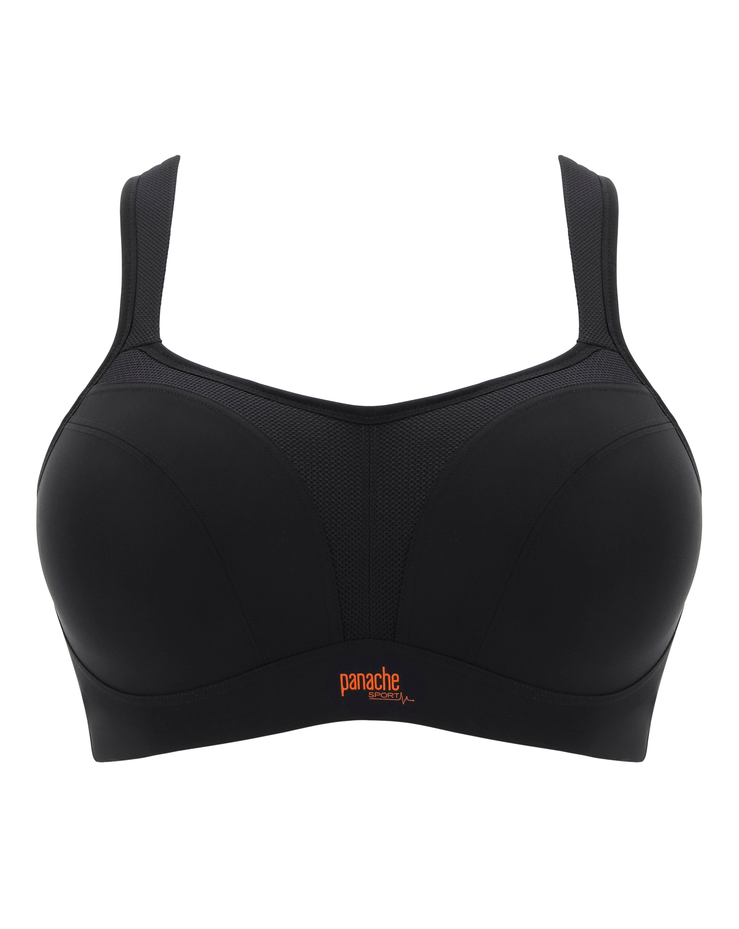 Panache Black Wired Sports Bra, Womens, Size 38D2
