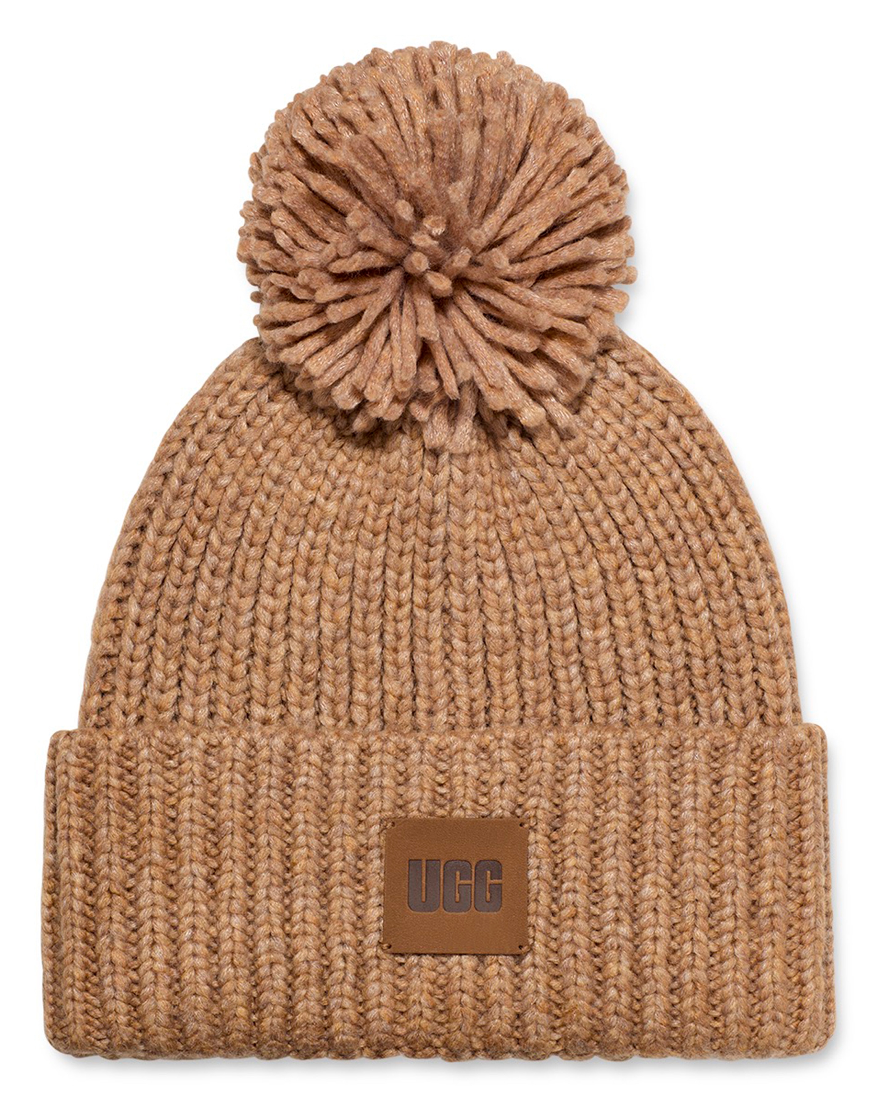 UGG CHUNKY RIB KNIT BEANIE WITH POM Simply Be
