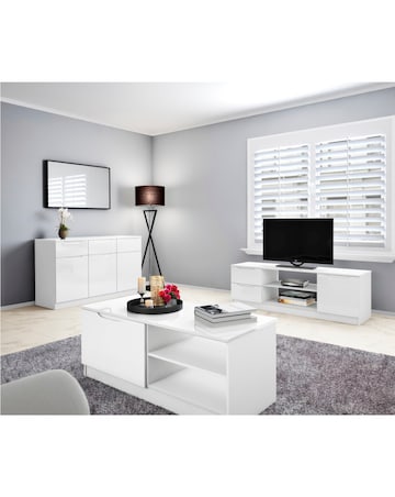 Sorrento Ready Assembled High Gloss Small Sideboard