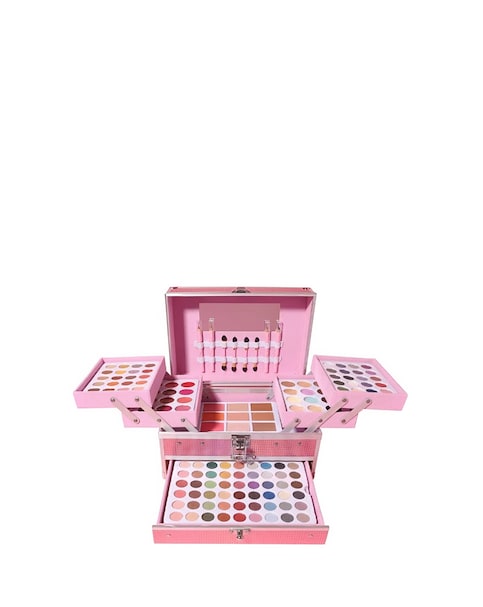 New In - Q-Ki Pink Cantilever Vanity Makeup Case