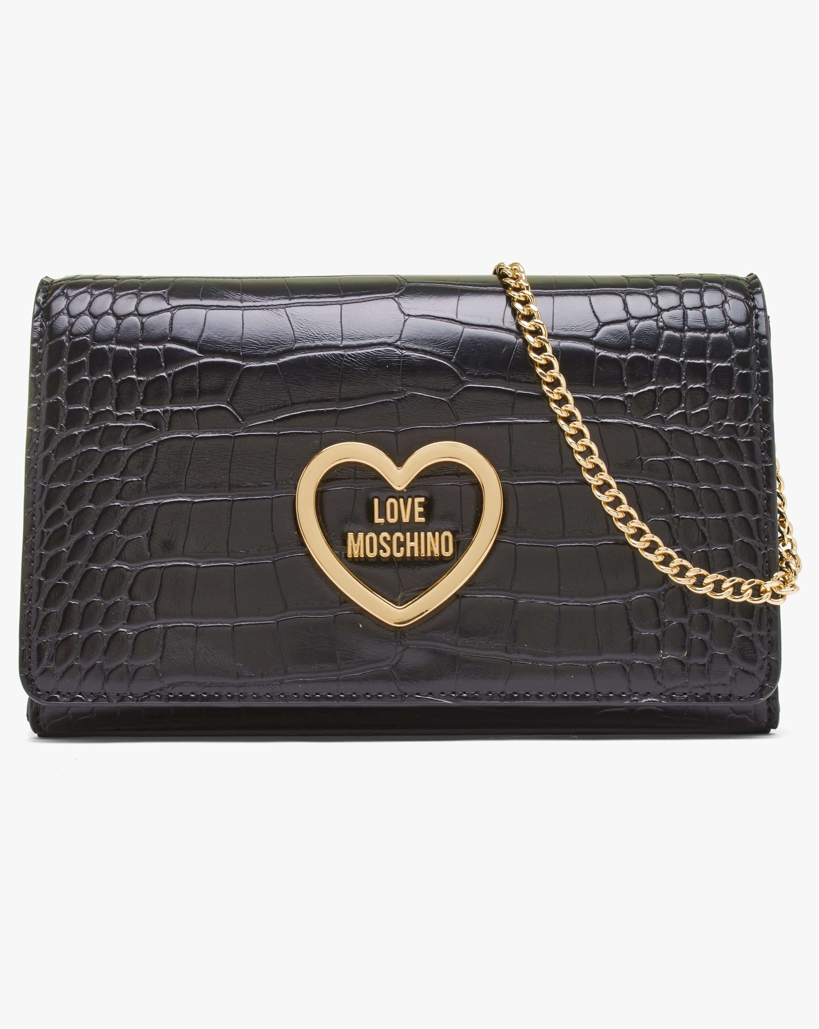 Love moschino croc logo shoulder bag clearance
