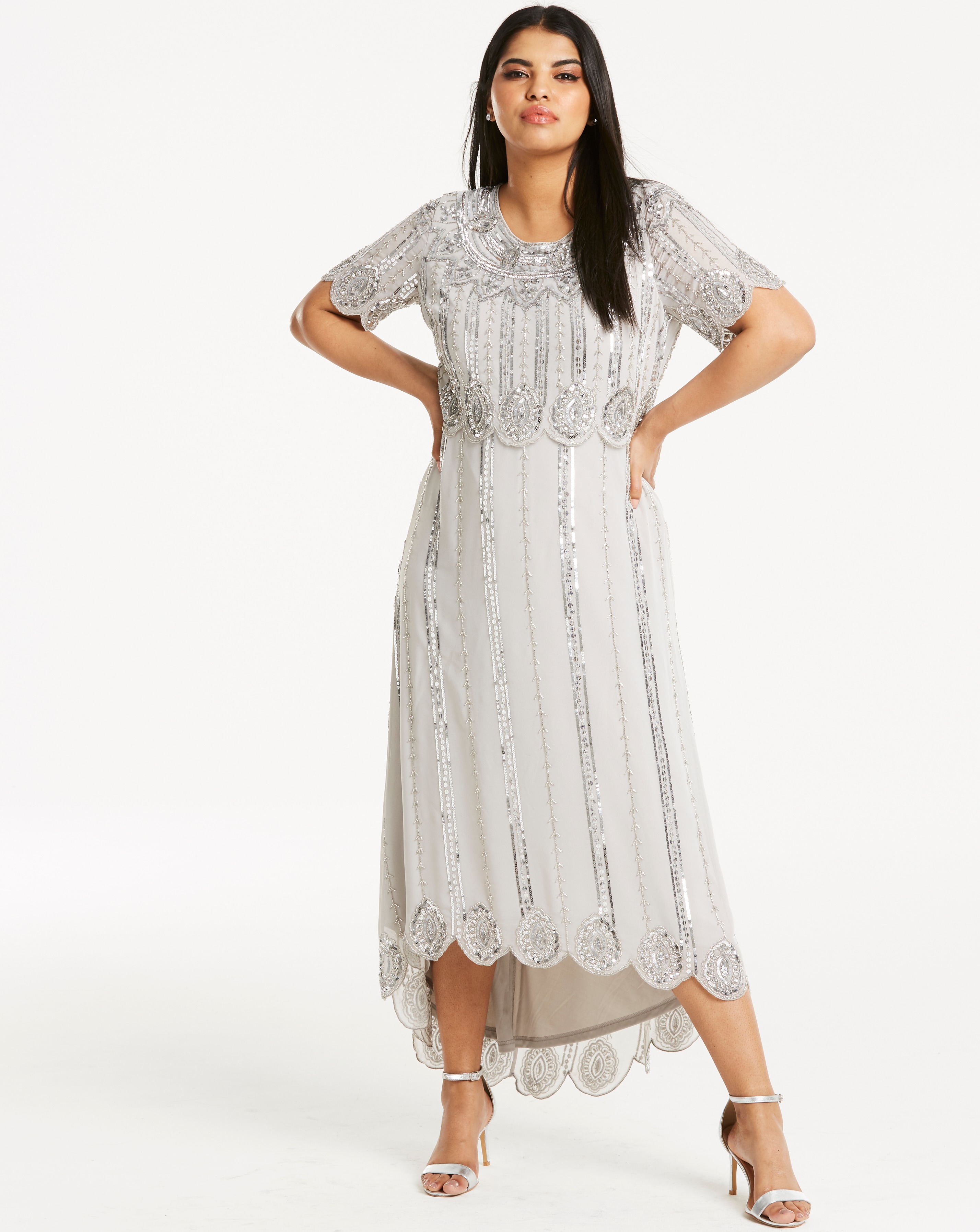 Joanna hope beaded layer dress deals