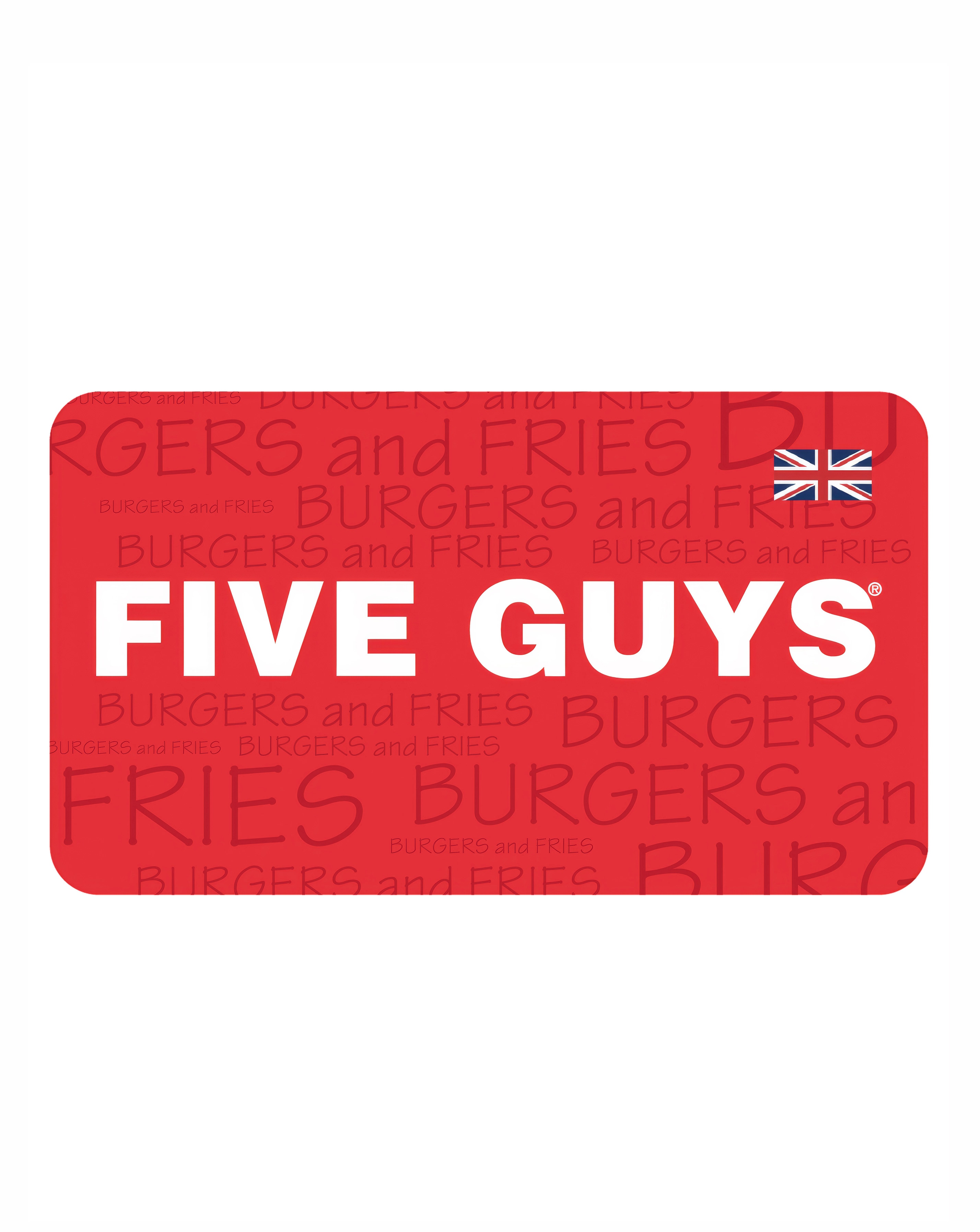 New In - Five Guys #20 Gift Card