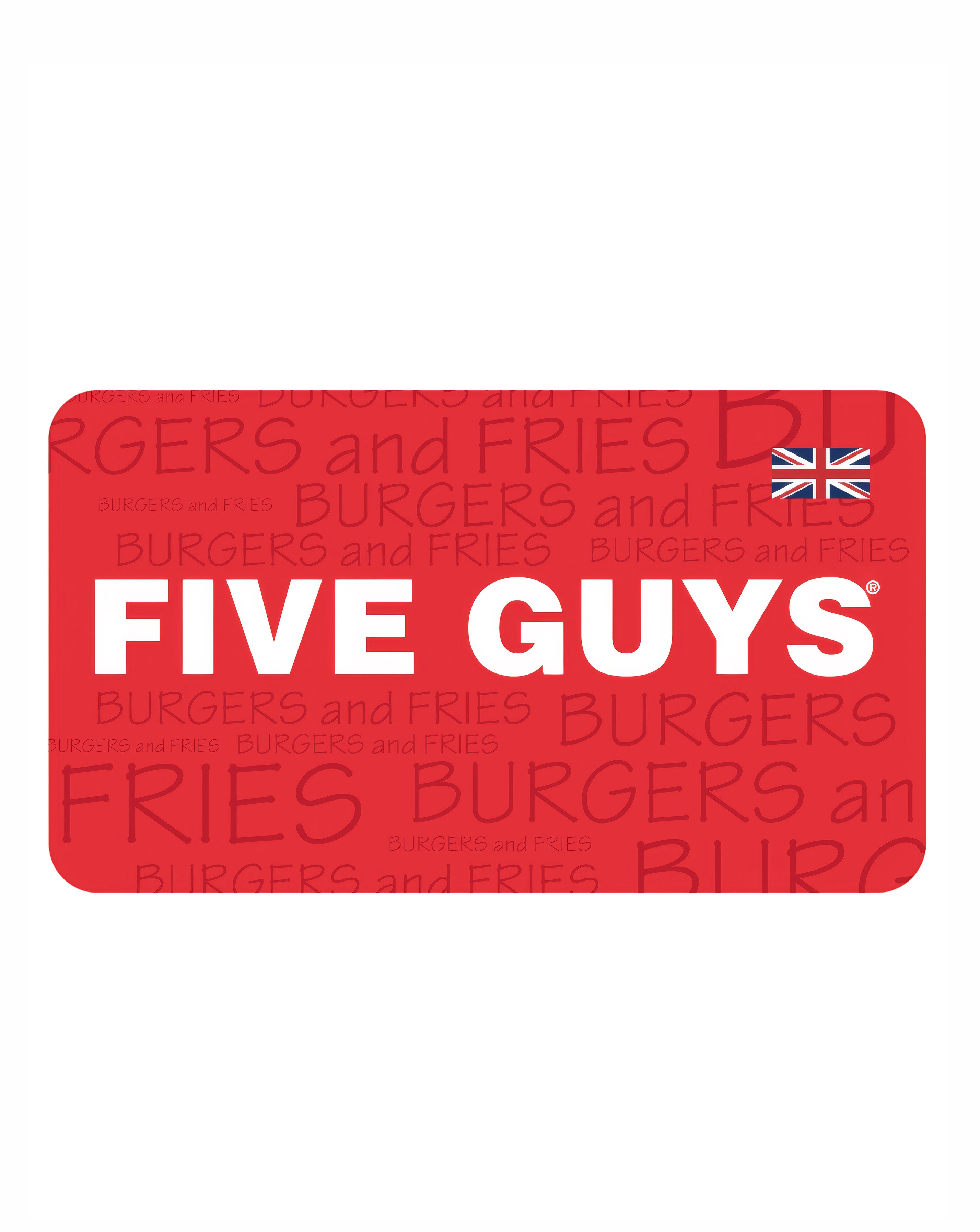 New In - Five Guys #25 Gift Card