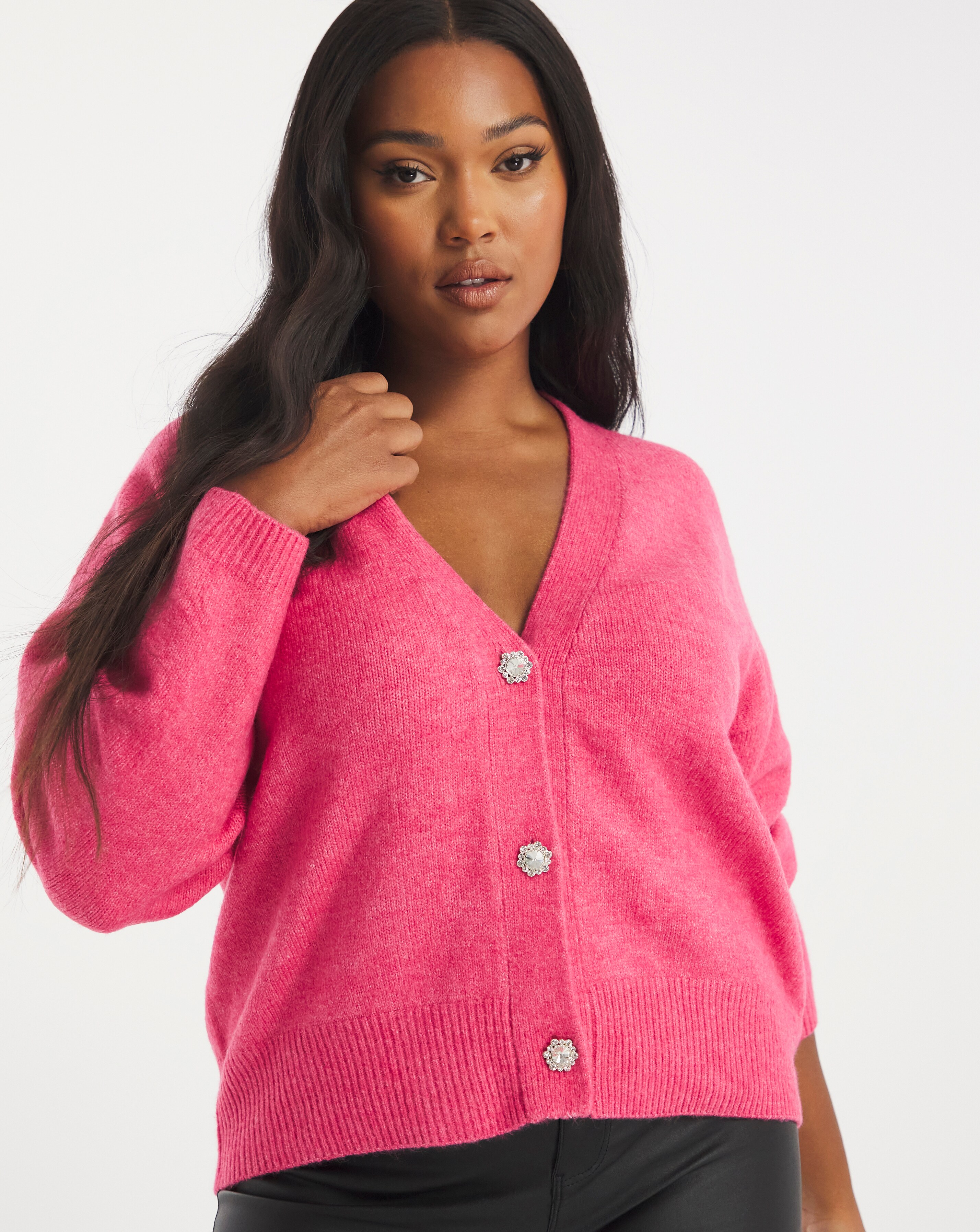 Jewel Button Cardigan | Simply Be
