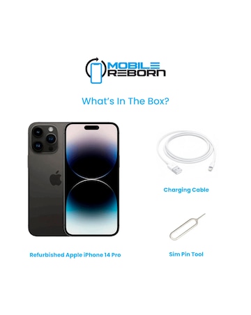 Refurbished Apple iPhone 14 Pro 256GB - Space Black (Pristine Condition)