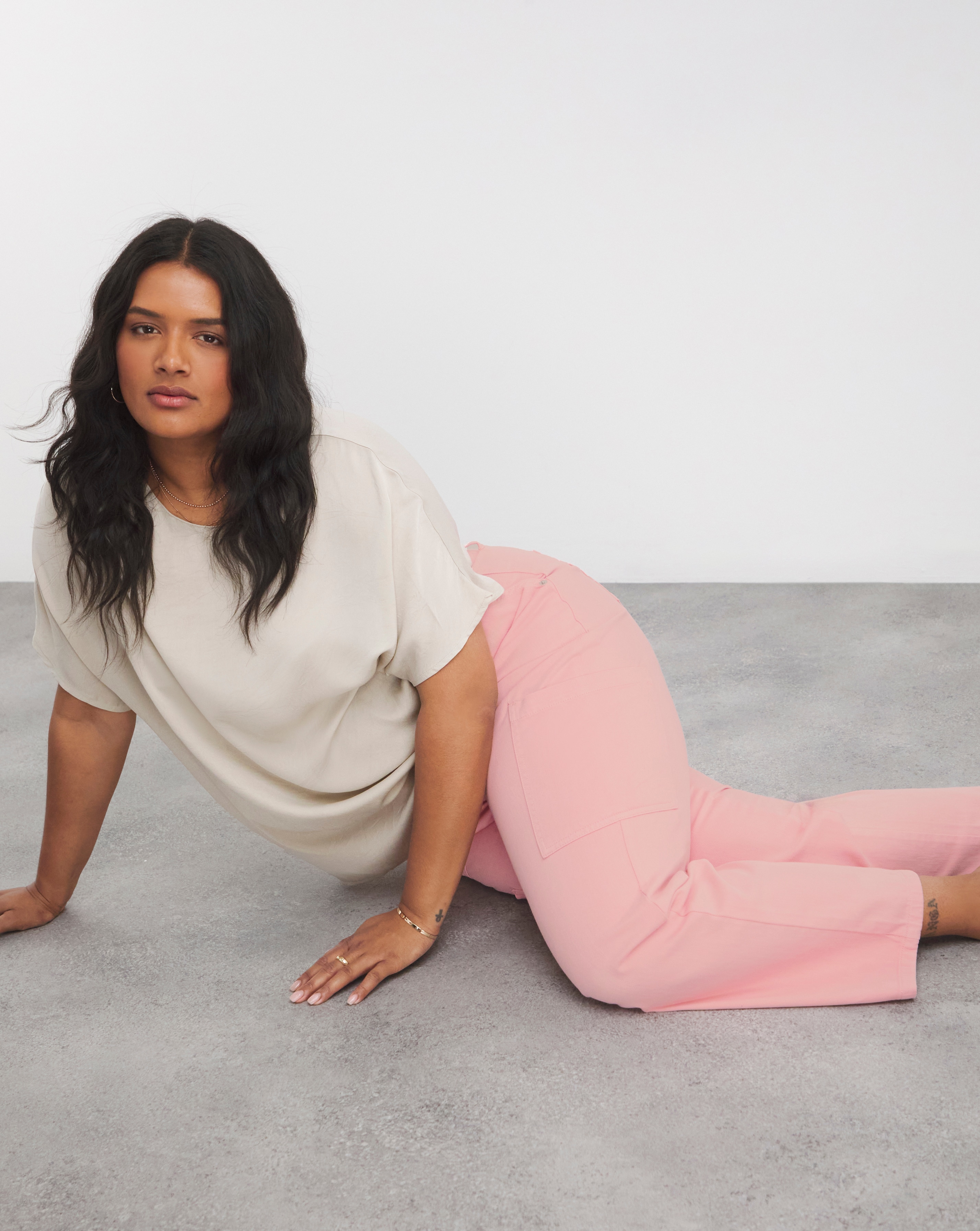 Pink - Women's - Pink Cargo Jeans - Size 10R