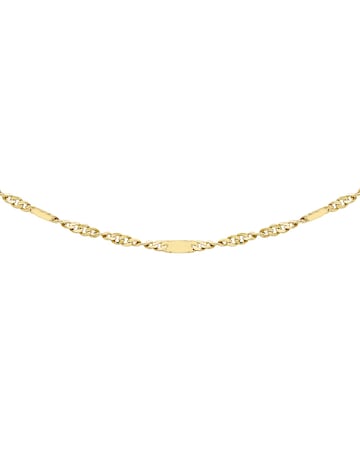 9ct Gold Diamond Cut Twist & Bar Chain