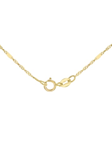9ct Gold Diamond Cut Twist & Bar Chain