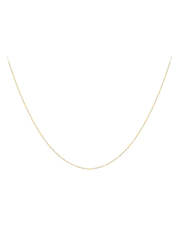 9ct Gold Diamond Cut Twist & Bar Chain